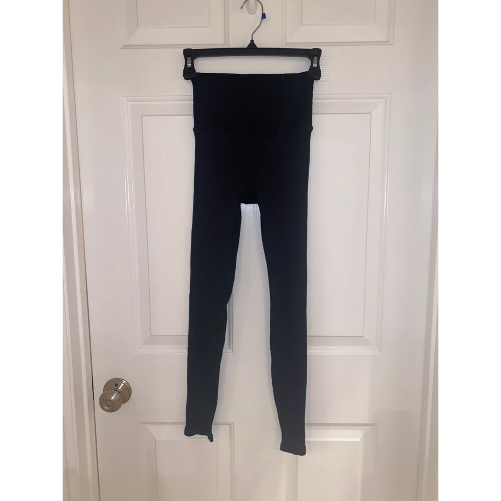 Carbon38 Ribbed 7/8 Leggings Black size XS